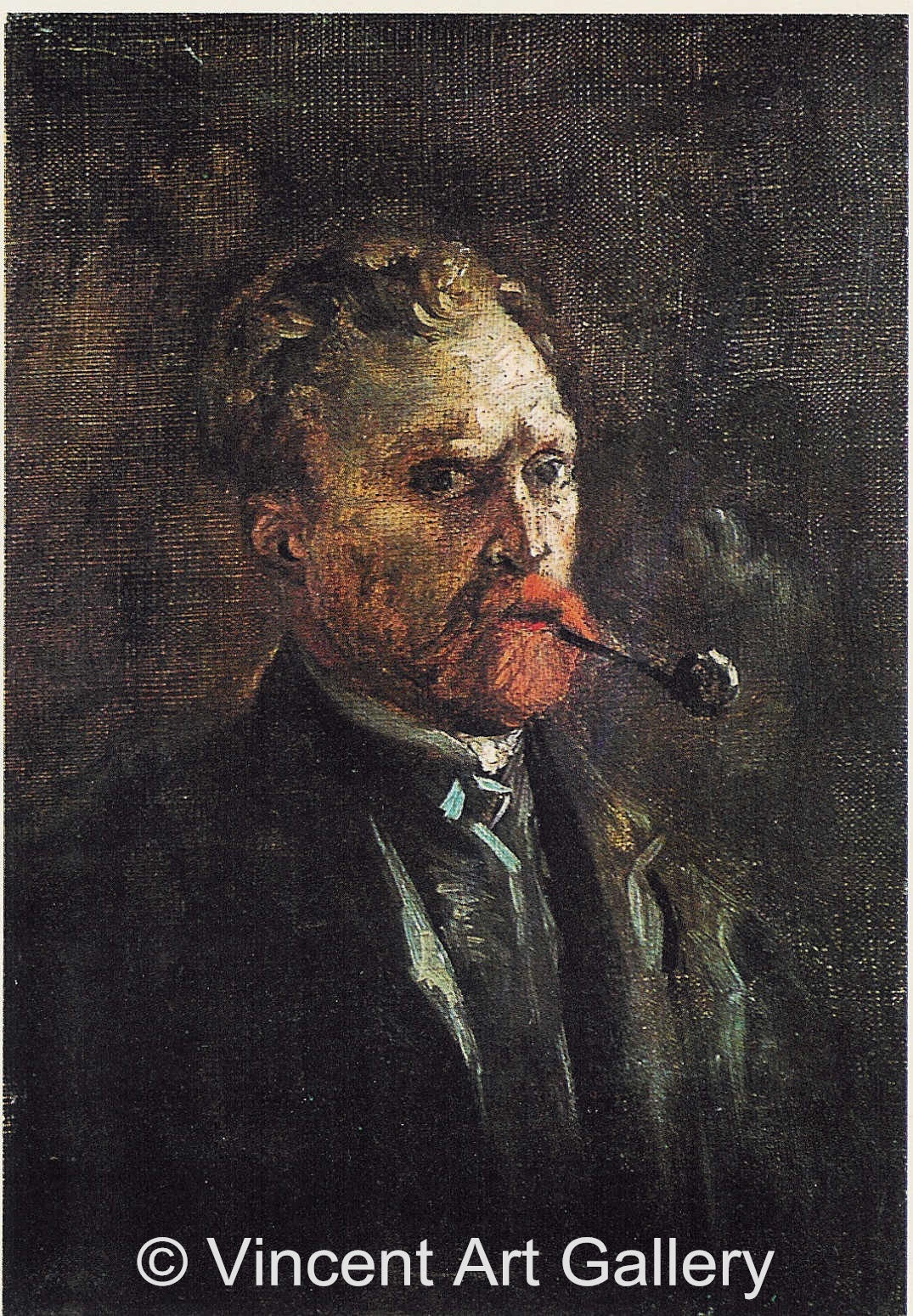 JH1195, Self-Portrait with Pipe